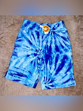 The Children’s Place Blue Tie-Dye Boy’s Swim Trunks NWT